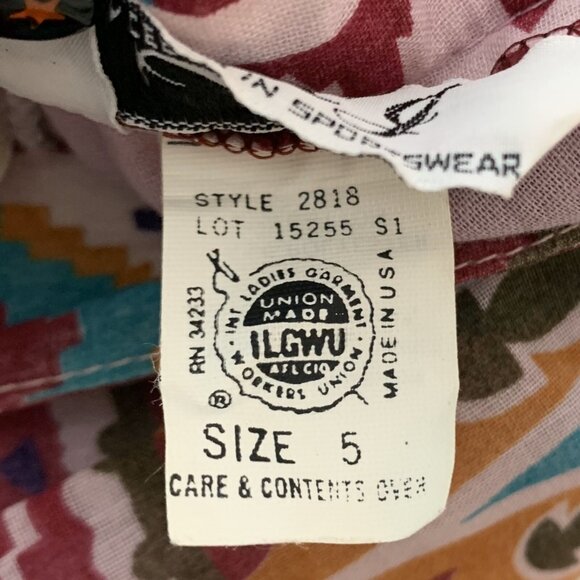 Vintage Skirt MJ Concepts High Waisted Midi Skirt A Line Union Made VTG Size 5 - Picture 4 of 5